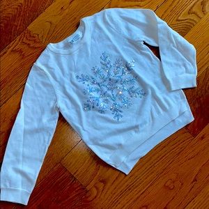 LIKE NEW Holiday sparkle snowflake sweater